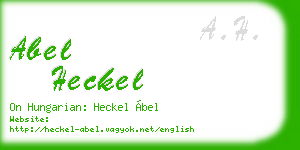 abel heckel business card